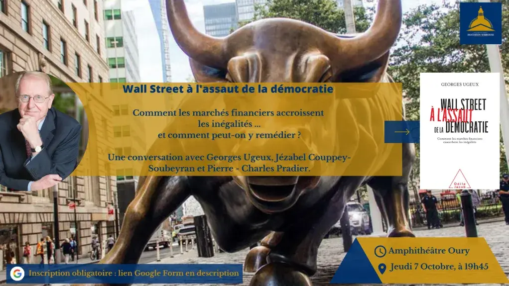 Flyer Conférence de Georges Ugeux - jeudi 7 octobre 2021 en Sorbonne Flyer Conférence de Georges Ugeux - jeudi 7 octobre 2021 en Sorbonne